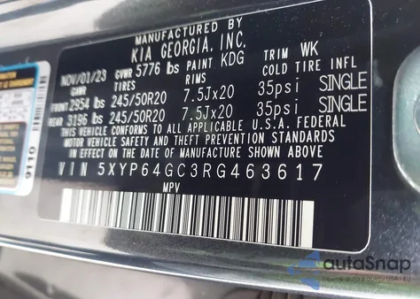 2024 Kia Telluride S from USA, damaged, VIN 5XYP64GC3RG463617